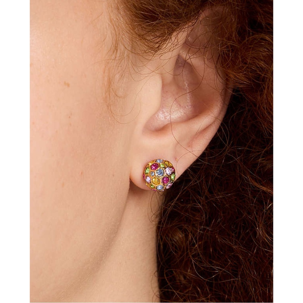 KATE SPADE • Multicolor On The Ball Soccer Stud Earrings - Picture 6 of 7